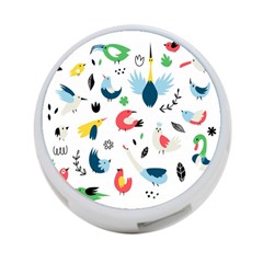 Vector Set Isolates With Cute Birds Scandinavian Style 4-port Usb Hub (two Sides) by Vaneshart
