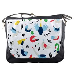 Vector Set Isolates With Cute Birds Scandinavian Style Messenger Bag