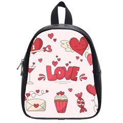 Hand Drawn Valentines Day Element Collection School Bag (small)