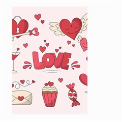 Hand Drawn Valentines Day Element Collection Large Garden Flag (two Sides)