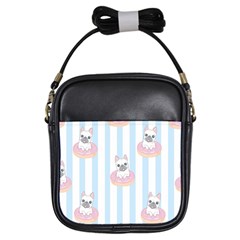 French Bulldog Dog Seamless Pattern Girls Sling Bag