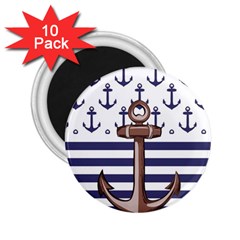 Anchor Background Design 2 25  Magnets (10 Pack) 