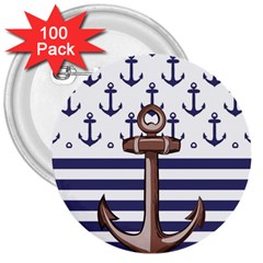 Anchor Background Design 3  Buttons (100 Pack) 