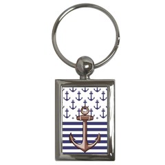 Anchor Background Design Key Chain (rectangle)