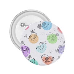 Cartoon Bird Cute Doodle Bird 2 25  Buttons