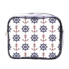 Nautical Seamless Pattern Mini Toiletries Bag (one Side)