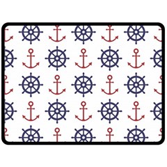Nautical Seamless Pattern Fleece Blanket (large) 
