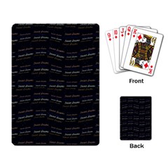 Sweet Dreams Phrase Motif Typographic Pattern Playing Cards Single Design (Rectangle)