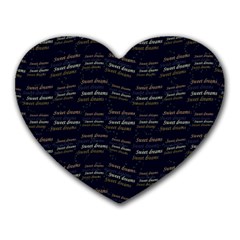 Sweet Dreams Phrase Motif Typographic Pattern Heart Mousepads