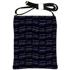 Sweet Dreams Phrase Motif Typographic Pattern Shoulder Sling Bag