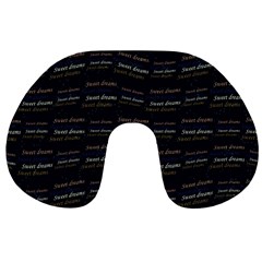 Sweet Dreams Phrase Motif Typographic Pattern Travel Neck Pillow