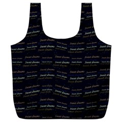 Sweet Dreams Phrase Motif Typographic Pattern Full Print Recycle Bag (XL)