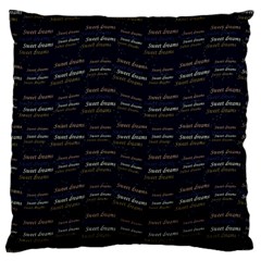 Sweet Dreams Phrase Motif Typographic Pattern Standard Flano Cushion Case (Two Sides)