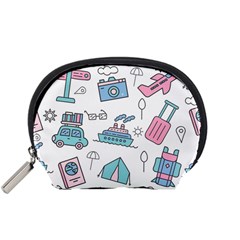 Transportation Seamless Pattern Accessory Pouch (small)