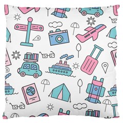 Transportation Seamless Pattern Standard Flano Cushion Case (one Side)