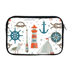 Nautical Elements Pattern Background Apple Macbook Pro 17  Zipper Case