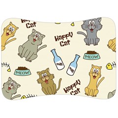 Happy Cats Pattern Background Velour Seat Head Rest Cushion by Vaneshart