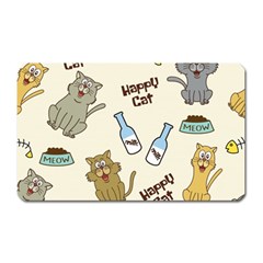 Happy Cats Pattern Background Magnet (rectangular) by Vaneshart