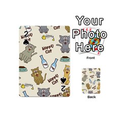 Happy Cats Pattern Background Playing Cards 54 Designs (mini)