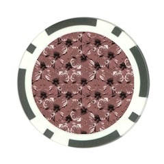 Hibiscus Flowers Collage Pattern Design Poker Chip Card Guard by dflcprintsclothing