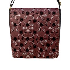 Hibiscus Flowers Collage Pattern Design Flap Closure Messenger Bag (l) by dflcprintsclothing
