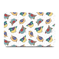 Seamless Pattern With Hand Drawn Bird Black Plate Mats by Vaneshart