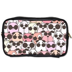 Cute Dog Seamless Pattern Background Toiletries Bag (one Side)