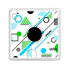 Geometric Shapes Background Memory Card Reader (square) by Vaneshart