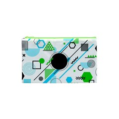 Geometric Shapes Background Cosmetic Bag (xs)