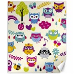 Funny Colorful Owls Canvas 11  x 14  10.95 x13.48  Canvas - 1