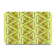 Pizza Fast Food Pattern Seamles Design Background Plate Mats by Vaneshart