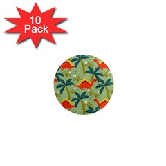 Cute Colorful Dinosaur Seamless Pattern 1  Mini Magnet (10 Pack) 