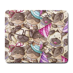 Hand Drawn Animal Pattern Dog Illustration Large Mousepads