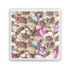 Hand Drawn Animal Pattern Dog Illustration Memory Card Reader (square)