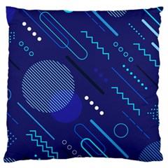 Classic Blue Background Abstract Style Standard Flano Cushion Case (one Side)