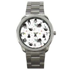 Cute Sloths Sport Metal Watch by Sobalvarro