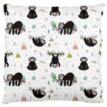 Cute sloths Large Flano Cushion Case (One Side) Front