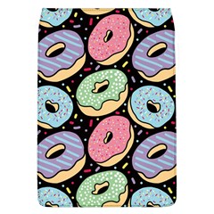 Colorful Donut Seamless Pattern On Black Vector Removable Flap Cover (l) by Sobalvarro