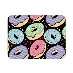 Colorful Donut Seamless Pattern On Black Vector Double Sided Flano Blanket (mini)  by Sobalvarro