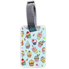 Cupcake Doodle Pattern Luggage Tag (two Sides) by Sobalvarro