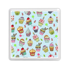 Cupcake Doodle Pattern Memory Card Reader (square) by Sobalvarro