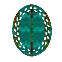 Shimmering Colors From The Sea Decorative Ornament (oval Filigree) by pepitasart