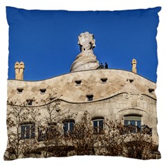 Gaudi, La Pedrera Building, Barcelona - Spain Large Cushion Case (one Side) by dflcprintsclothing