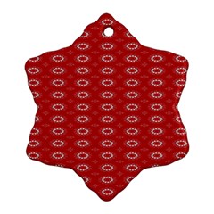 Red Kalider Snowflake Ornament (Two Sides)