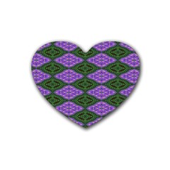 Digital Grapes Heart Coaster (4 Pack)  by Sparkle