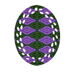 Digital Grapes Oval Filigree Ornament (two Sides) by Sparkle