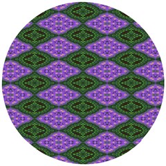 Digital Grapes Wooden Puzzle Round