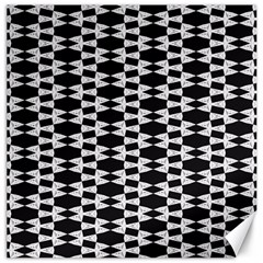 Black And White Triangles Canvas 12  X 12  by Sparkle