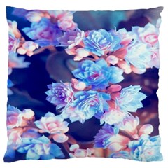 Flowers Large Flano Cushion Case (two Sides) by Sparkle