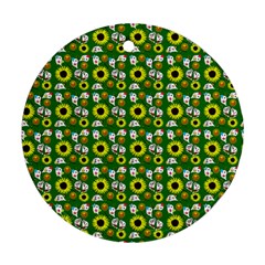 Hawaii Ghost Green Round Ornament (two Sides) by snowwhitegirl